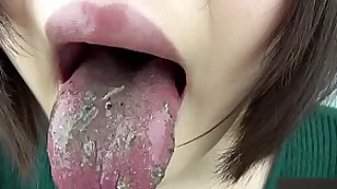女人在色情中吃魚